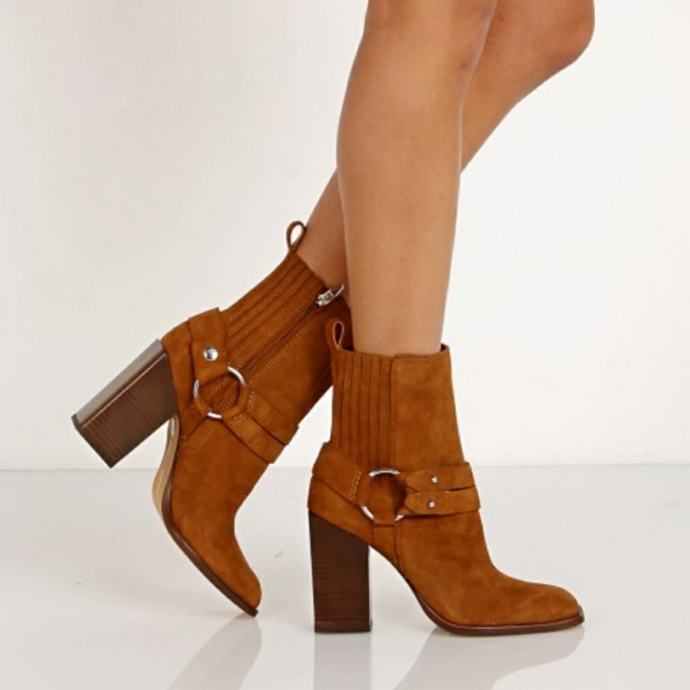 Suede Chunky Ankle Boot
